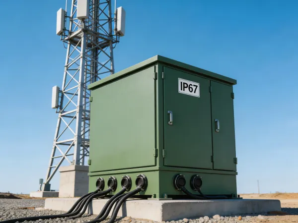 Hoffman outdoor telecom cabinet installation
